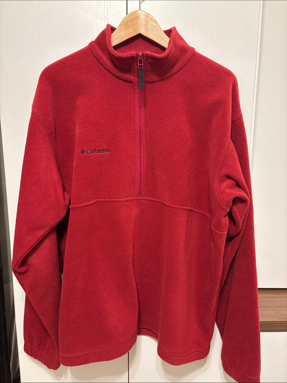 Columbia Men's Red 1/2 Zip Fleece Pullover - L